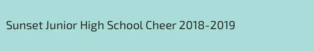 Sunset Junior High School Cheer 2018-2019